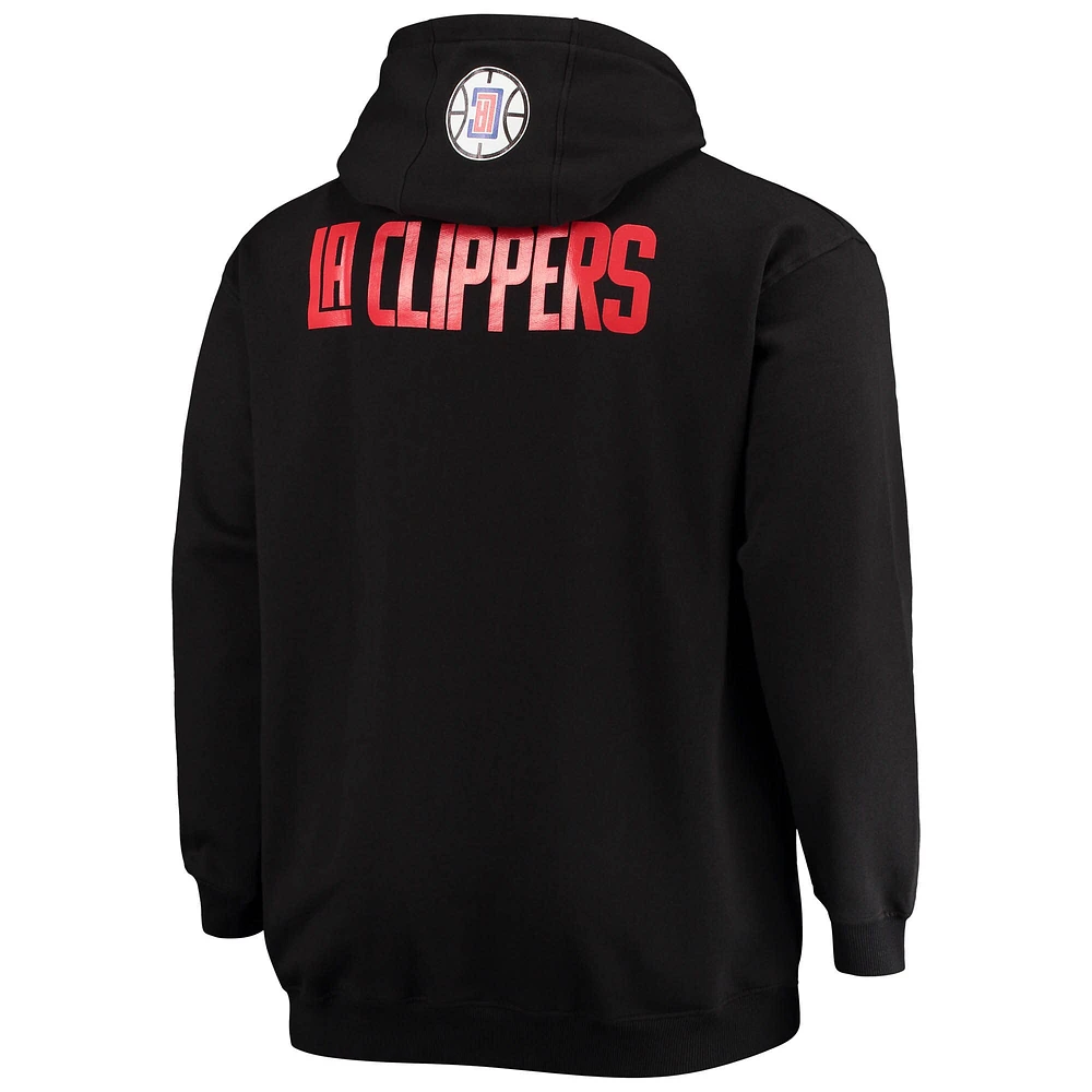 Men's Fanatics Kawhi Leonard Black LA Clippers Big & Tall Player Name Number Full-Zip Hoodie Jacket
