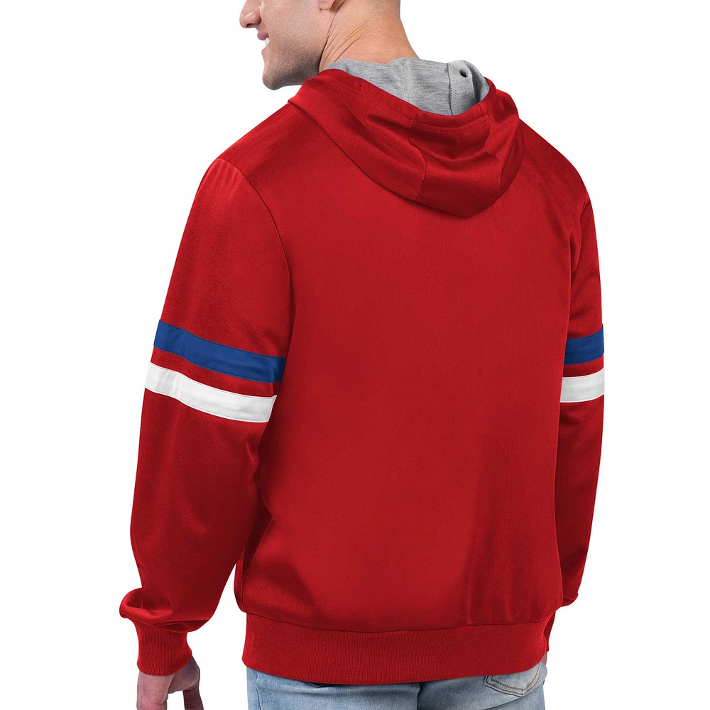 Men's G-III Sports by Carl Banks Red LA Clippers Contender Full-Zip Hoodie Jacket