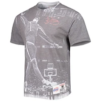 Men's Mitchell & Ness Brent Barry Heather Gray LA Clippers Above The Rim T-Shirt