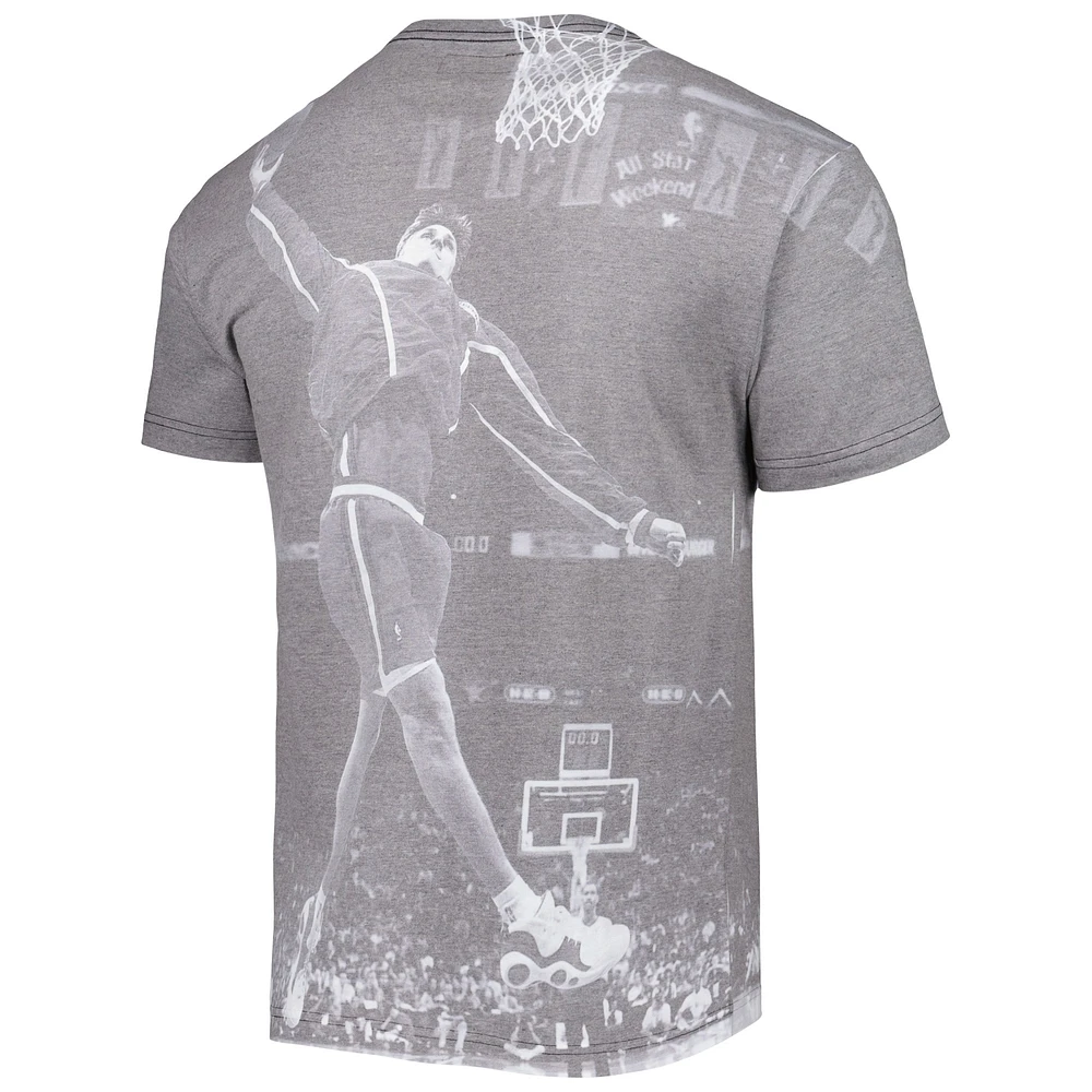 Men's Mitchell & Ness Brent Barry Heather Gray LA Clippers Above The Rim T-Shirt
