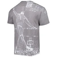 Men's Mitchell & Ness Brent Barry Heather Gray LA Clippers Above The Rim T-Shirt