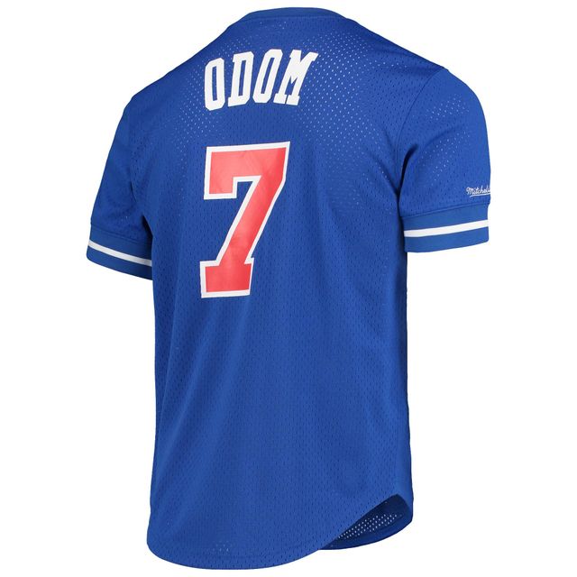 Mitchell & Ness Lamar Odom Royal LA Clippers 2002 T-shirt en maille avec nom et numéro pour hommes