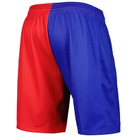 Men's Mitchell & Ness Royal/Red LA Clippers Hardwood Classics 2000 Split Swingman Shorts