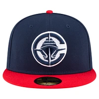 Men's New Era Navy/Red LA Clippers 2-Tone 59FIFTY Fitted Hat