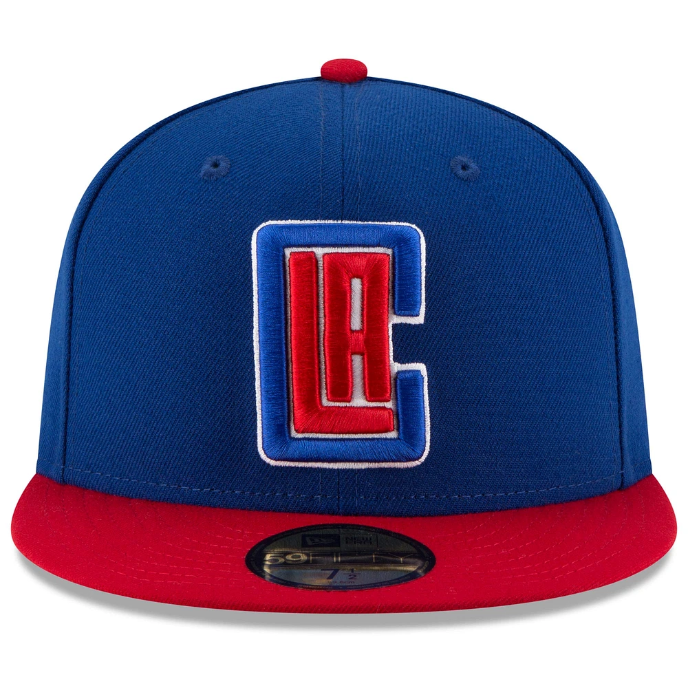 Men's New Era Royal/Red LA Clippers Official Team Color 2Tone 59FIFTY Fitted Hat