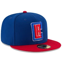 Men's New Era Royal/Red LA Clippers Official Team Color 2Tone 59FIFTY Fitted Hat