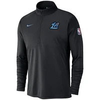 Men's Nike Black LA Clippers 2024/25 City Edition Authentic Coaches Performance Half-Zip Top