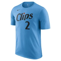Men's Nike Kawhi Leonard Light Blue LA Clippers 2024/25 City Edition Name & Number T-Shirt