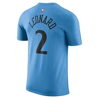 Men's Nike Kawhi Leonard Light Blue LA Clippers 2024/25 City Edition Name & Number T-Shirt