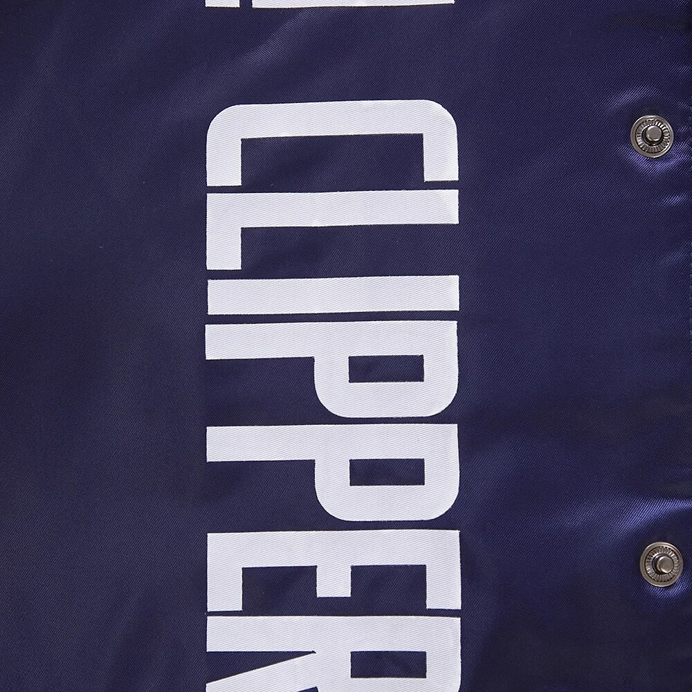 Men's Pro Standard Navy LA Clippers 2023/24 City Edition Satin Full-Snap Jacket