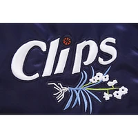 Men's Pro Standard Navy LA Clippers 2023/24 City Edition Satin Full-Snap Jacket