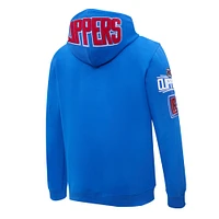 Men's Pro Standard Royal LA Clippers Chenille Pullover Hoodie