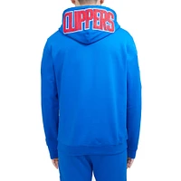 Men's Pro Standard Royal LA Clippers Chenille Pullover Hoodie