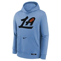 Youth Nike  Light Blue LA Clippers 2024/25 City Edition Club Fleece Pullover Hoodie