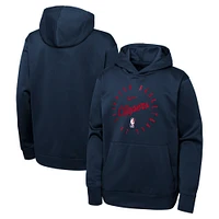 Youth Nike Navy LA Clippers Performance Practice Spotlight Pullover Hoodie