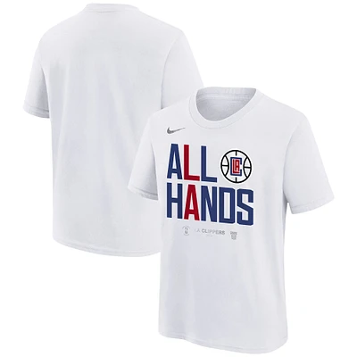 T-shirt Nike blanc LA Clippers 2024 NBA Playoffs Mantra pour jeune