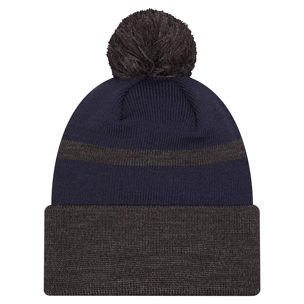 Men's New Era  Navy LA Galaxy 2025 Kickoff Cuffed Knit Hat with Pom