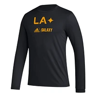 Men's adidas Black LA Galaxy Icon AEROREADY Long Sleeve T-Shirt