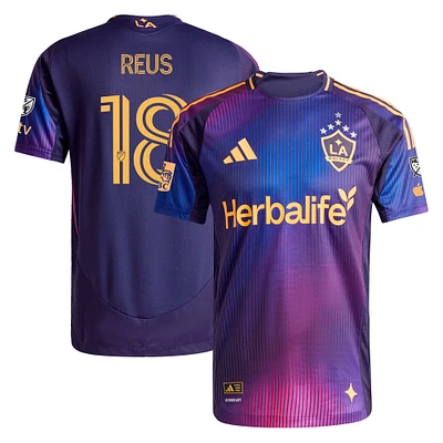 Maillot de joueur authentique LA Galaxy 2025 RIZON adidas Marco Reus bleu marine pour hommes