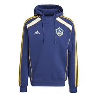 Men's adidas Navy LA Galaxy 2025 Travel Pullover Hoodie