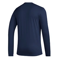 Men's adidas Navy LA Galaxy Club DNA Long Sleeve AEROREADY T-Shirt