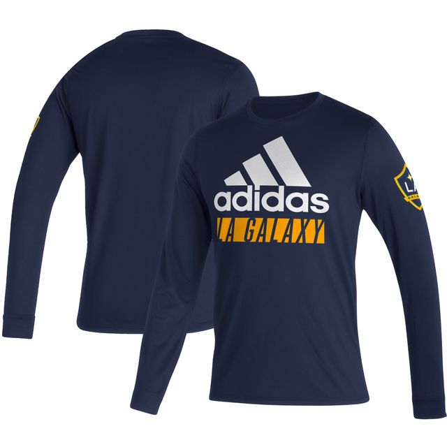 T-shirt à manches longues adidas LA Galaxy Vintage AEROREADY bleu marine pour homme