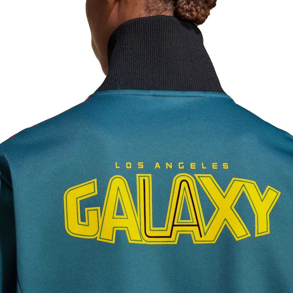 Men's adidas Originals Green LA Galaxy 2024 Anthem Full-Zip Jacket