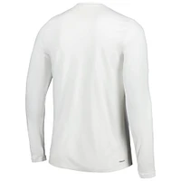 Men's adidas White LA Galaxy 2024 Jersey Hook AEROREADY Long Sleeve T-Shirt