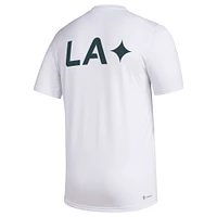 Men's adidas White LA Galaxy Team Jersey Hook AEROREADY T-Shirt