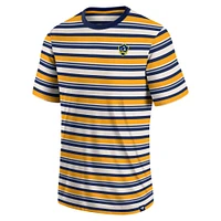 Men's Fanatics Gold LA Galaxy Shot Clock Stripe T-Shirt