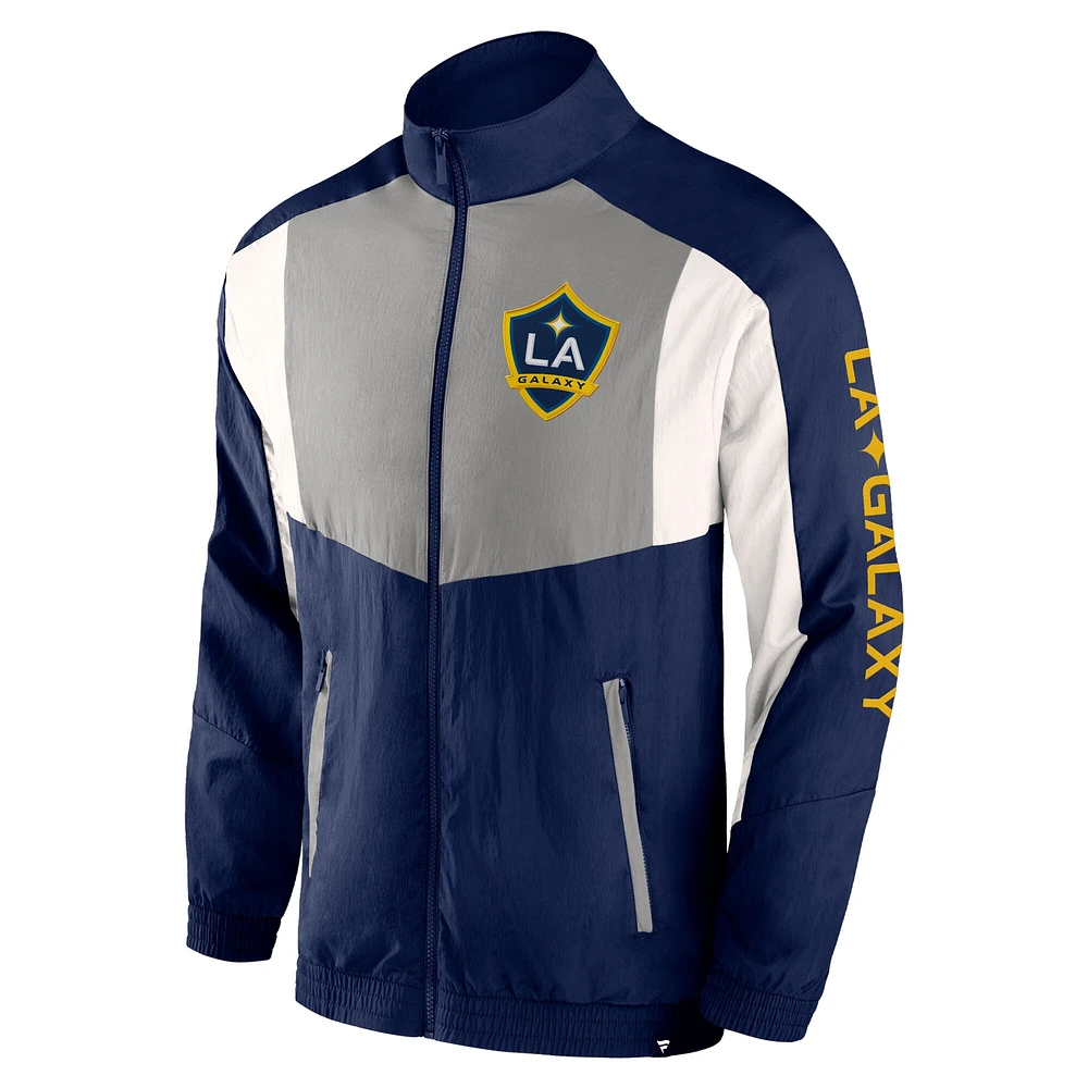 Men's Fanatics  Navy LA Galaxy Net Goal Raglan Full-Zip Track Jacket