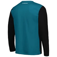 T-shirt à manches longues épais LA Galaxy color block vert pour homme