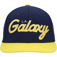 Casquette Snapback extensible LA Galaxy Team Script 2.0 Mitchell & Ness pour homme, bleu marine