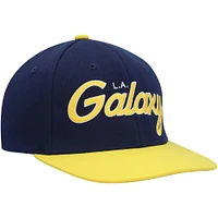 Casquette Snapback extensible LA Galaxy Team Script 2.0 Mitchell & Ness pour homme, bleu marine