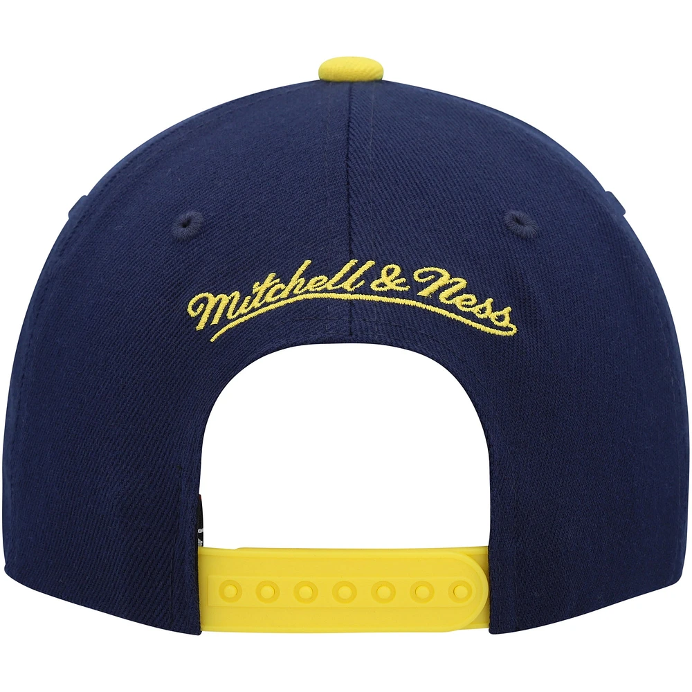 Casquette Snapback extensible LA Galaxy Team Script 2.0 Mitchell & Ness pour homme, bleu marine