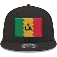 Men's New Era Black LA Galaxy Jersey Hook 9FIFTY Snapback Hat