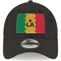 Men's New Era Black LA Galaxy Jersey Hook 9TWENTY Adjustable Hat