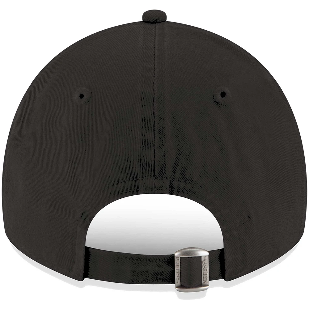Men's New Era Black LA Galaxy Jersey Hook 9TWENTY Adjustable Hat