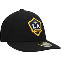 Men's New Era Black LA Galaxy Primary Logo Low Profile 59FIFTY Fitted Hat
