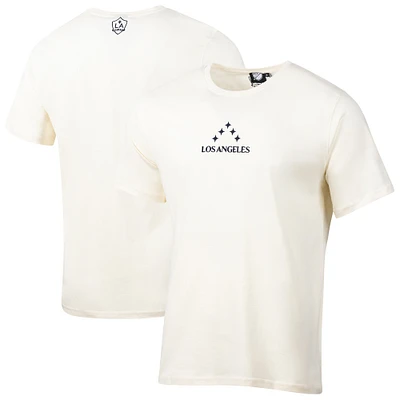 T-shirt décontracté vintage années 90 pour homme, motif LA Galaxy, crème, design sportif suédois
