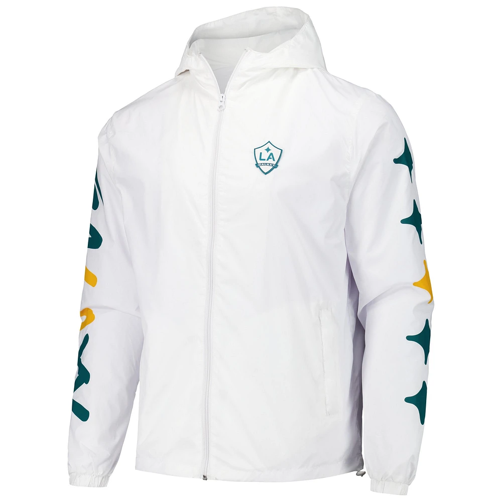 Sweat à capuche et coupe-vent entièrement zippé LA Galaxy Graffiti pour homme de coloris blanc