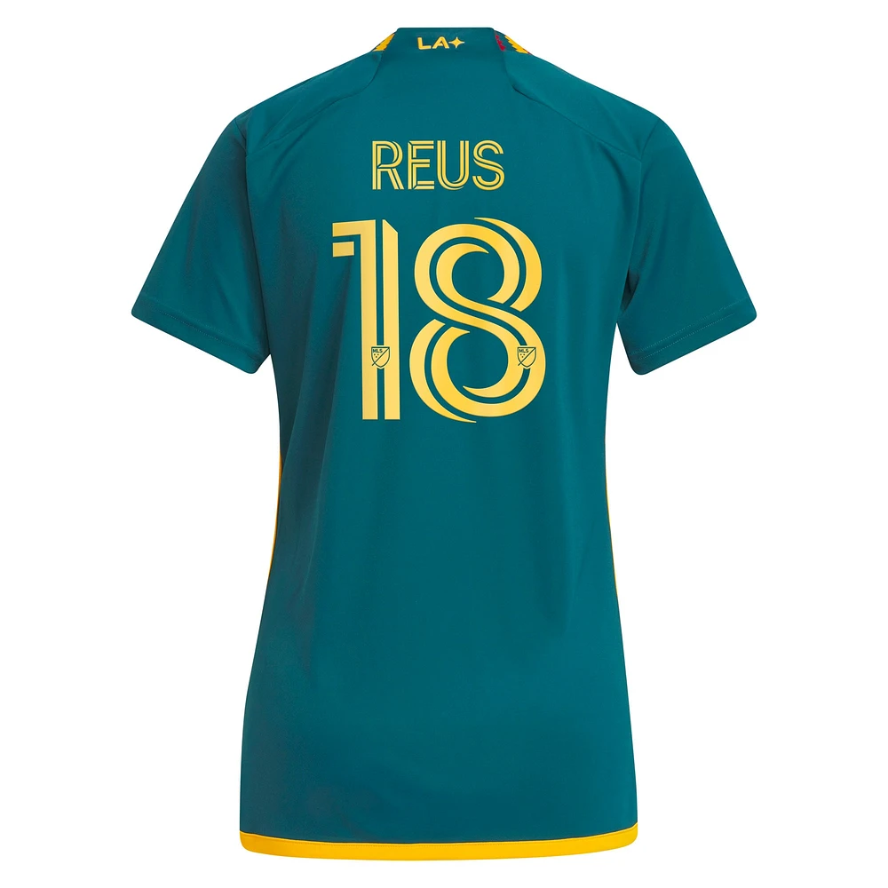 Maillot de joueur adidas Marco Reus vert LA Galaxy 2024 Kit Replica pour femme
