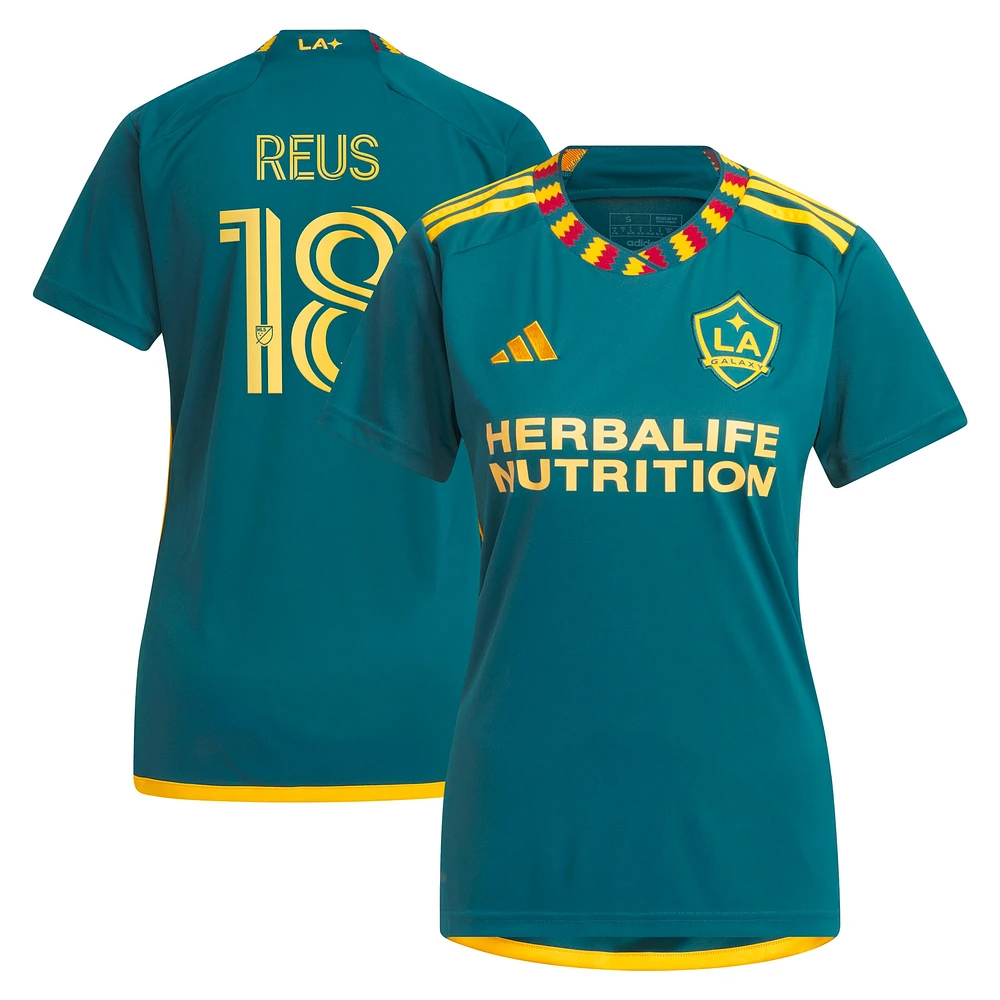 Maillot de joueur adidas Marco Reus vert LA Galaxy 2024 Kit Replica pour femme
