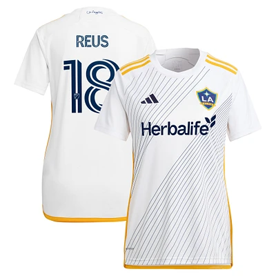 Maillot de joueur adidas Marco Reus blanc LA Galaxy 2024 Angelino Kit Replica pour femme