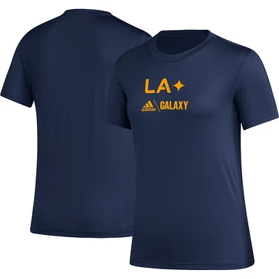 Women's adidas Navy LA Galaxy AEROREADY Club Icon T-Shirt