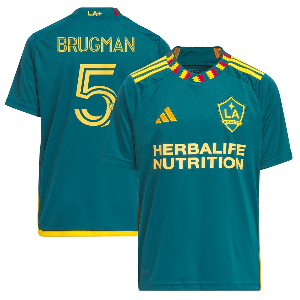Enfant adidas Gastón Brugman Vert LA Galaxy 2023 Kit Replica Player Jersey