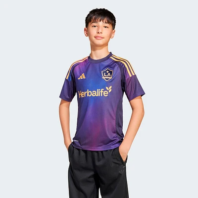 Maillot réplique adidas bleu marine LA Galaxy 2025 RIZON pour jeunes