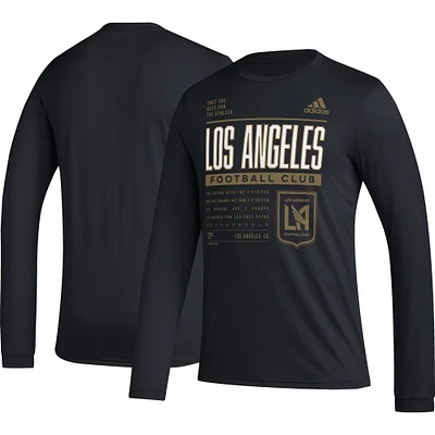 T-shirt AEROREADY à manches longues adidas LAFC Club DNA noir pour homme