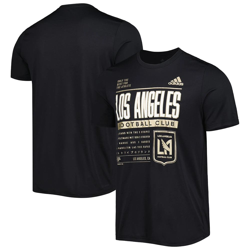 T-shirt adidas LAFC Club DNA Performance noir pour homme