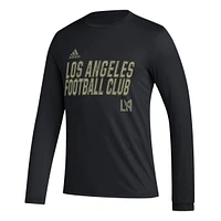 Men's adidas Black LAFC Jersey Hook AEROREADY Long Sleeve T-Shirt
